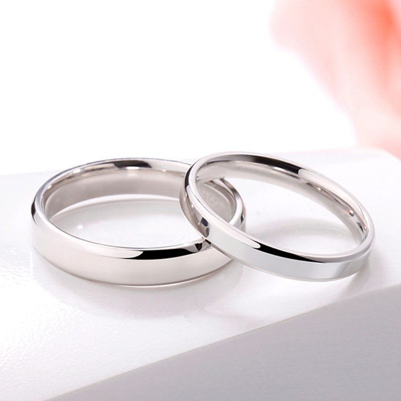 925 Sterling Silver Ring For Couples Simple and Liberality Craft Polish ...