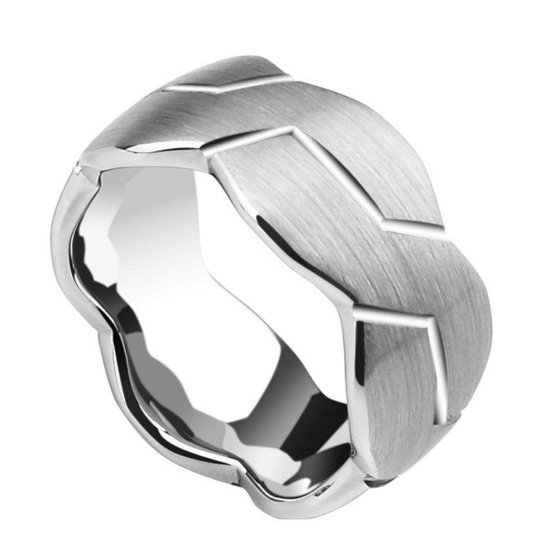 Tungsten Men's Silvery Ring Mechanical Sensitivity Vogue Style Tough ...