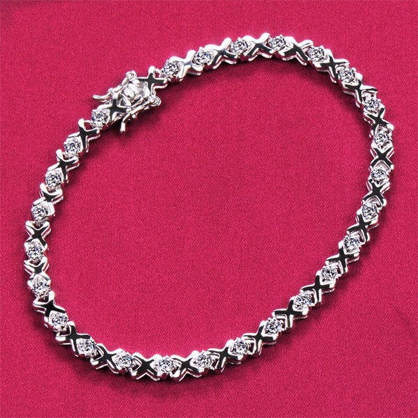 Simple Design Adjustable ESCVD Diamonds Women Bracelets