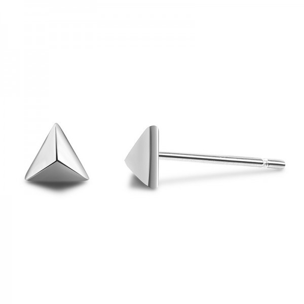 Creative Simple Triangle S925 Sterling Silver Stud Earrings