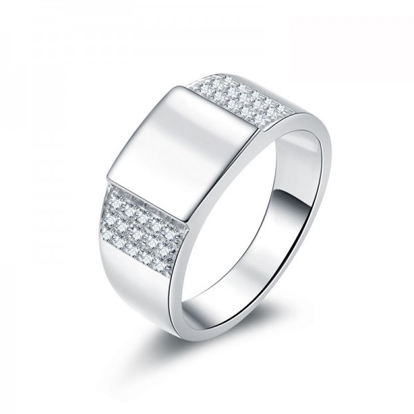 925 Sterling Silver Ring For Men Simple and Liberality Smooth Design