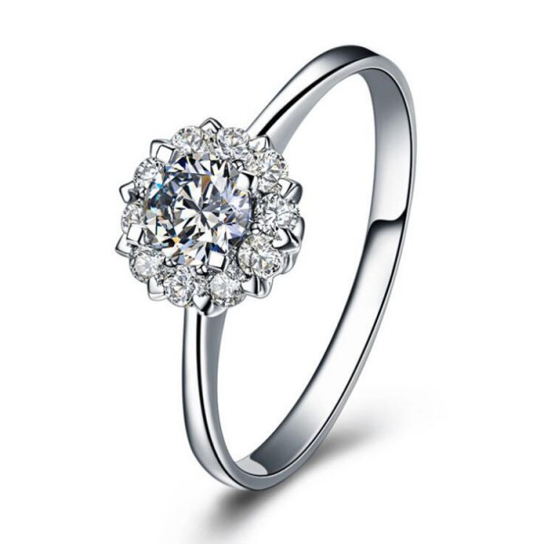925 Sterling Silver Ring For Women Luxuriant Flowers Design Liberality and Exquisite