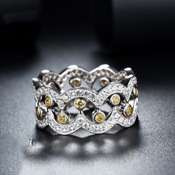 925 Sterling Silver Ring For Women Crown Design Inlaid Micro-diamond Detachable Design Fashion and Elegant