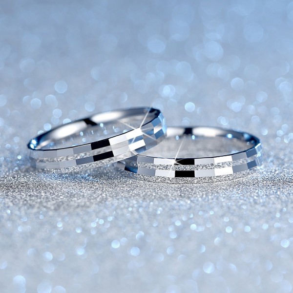 Creative Simple Style S925 Sterling Silver Couple Rings