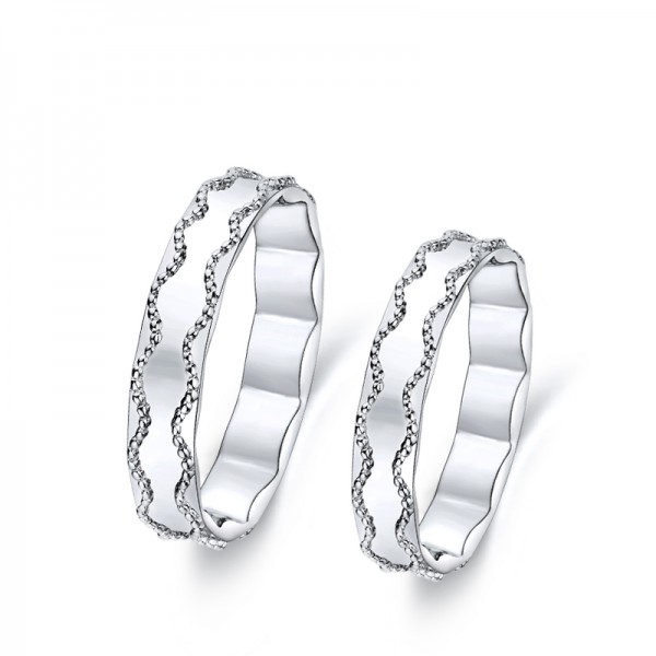 Platinum Material Simple and Fashion Style Couple Rings