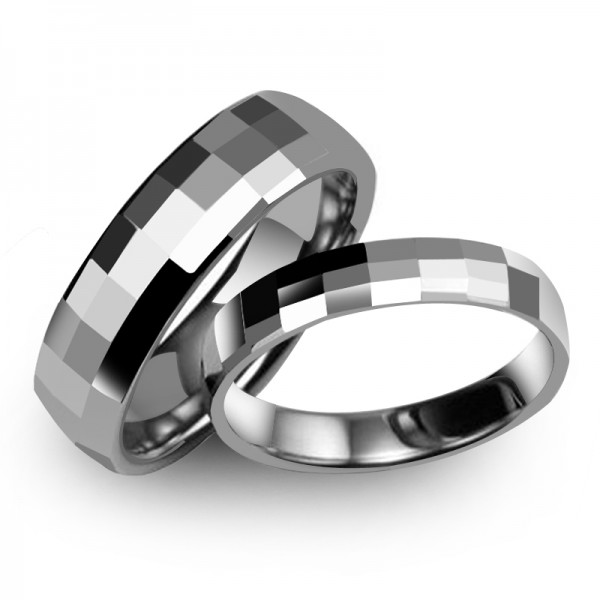 Tungsten Silvery Ring For Couples Simple and Fashion Cutting Surface Polish Craft