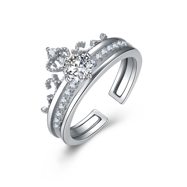 S925 Sterling Silver Ring Stylish Crown Ring
