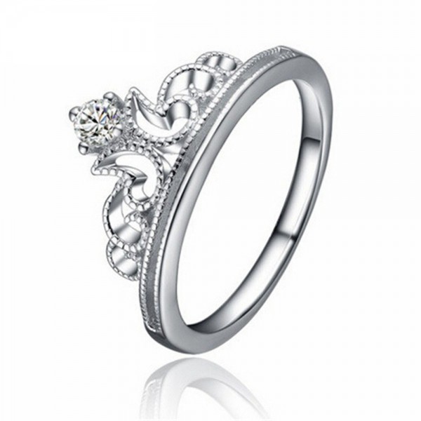 Fashipn 925 Sterling Silver Female Crown Ring