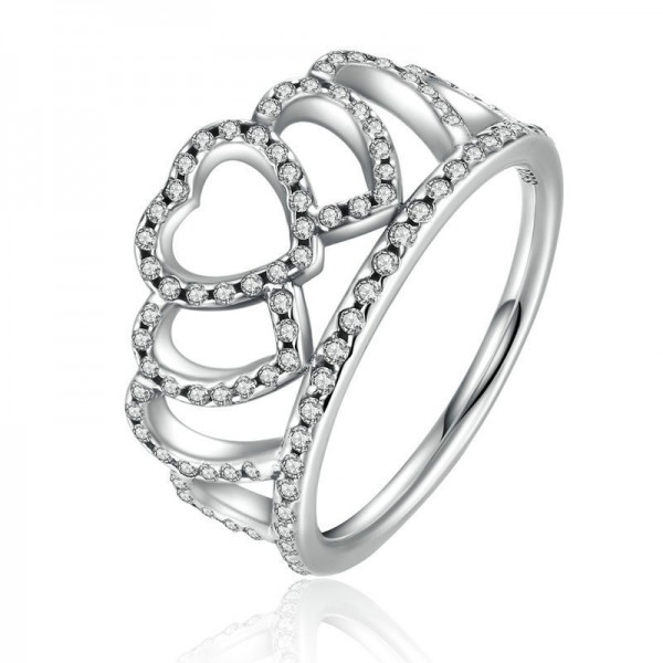 Crown Diamond S925 Sterling Silver Ring