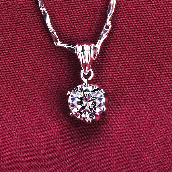 Six Claw 0.6 Carat Diamonds ESCVD Diamonds Fashionable Gift Necklaces For Her