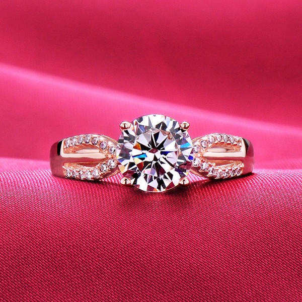 2.0 Carat Sparkling ESCVD Diamonds Lovers Ring Wedding Ring Women Ring