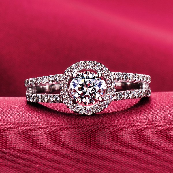 Shinning Like Stars 0.5 Carat ESCVD Diamonds Lovers Ring Wedding Ring For Her