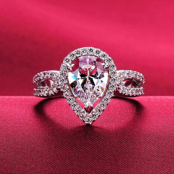 1.0 Carat Heart Shape ESCVD Diamonds Lovers Ring Wedding Ring Women Ring