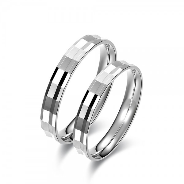 925 Silver Ring For Couples Simple Elegant and Fashion Style Polish and Cutting Craft