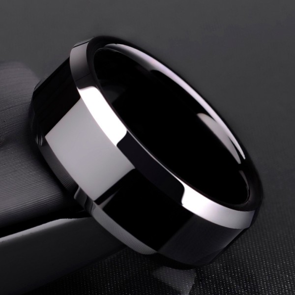Tungsten Black Men's Ring Fashion Style