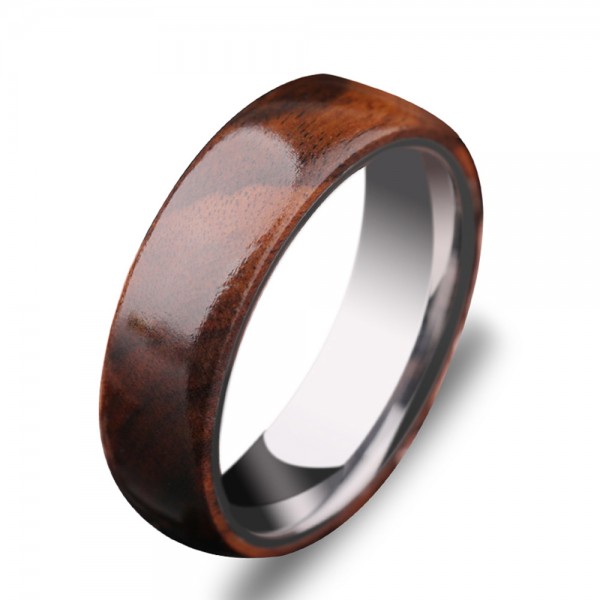 Tungsten Men's Ring Accessorized Ebony Quaint and Elegant Style Polish Craft