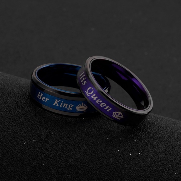 Her King His Queen Ring Titanium His And Her Ring