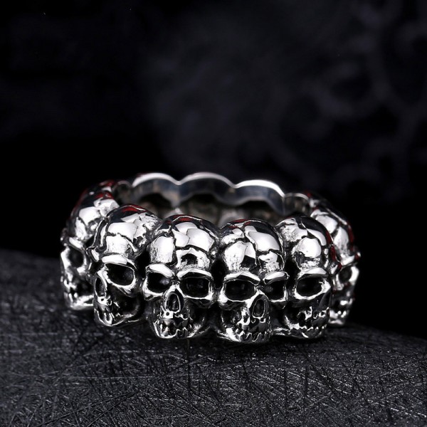 Hot sale Men's punk style skull ring