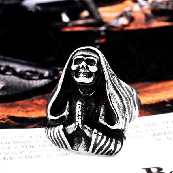 Titanium Steel Death Priest ring