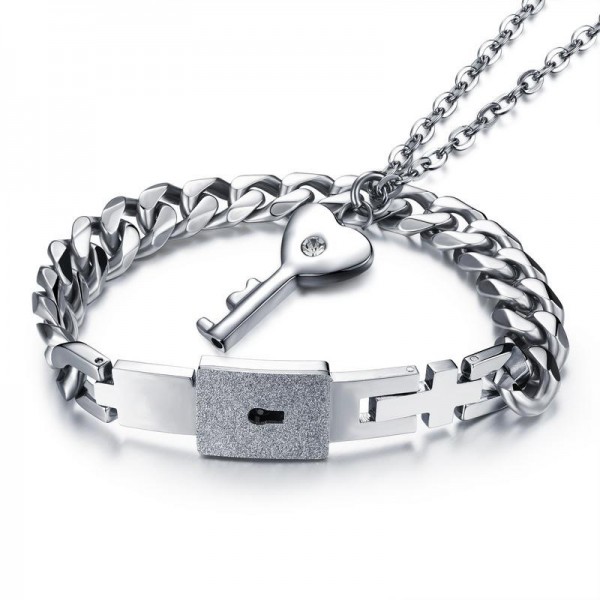 Original Design Jewelry Titanium Key/Lock Lovers Bracelets