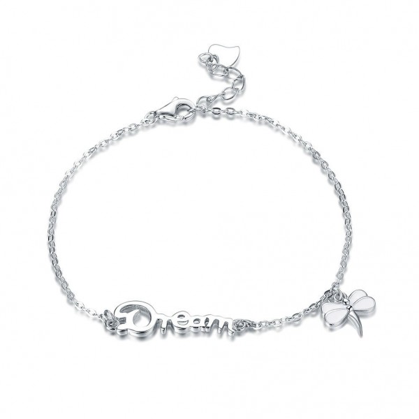 Hot Selling "Dream" Infinite Love S925 Sterling Silver Inlaid Cubic Zirconia Bracelet
