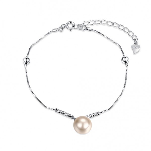 Charming Stylish S925 Sterling Silver Pearl Bracelet