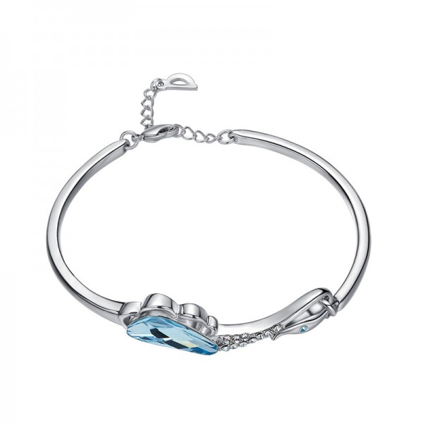 Hot Selling S925 Sterling Silver Inlaid Crystal Bracelet