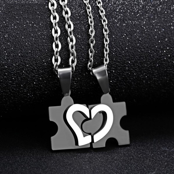Titanium steel Couples Necklace Character Valentine'S Day Gift