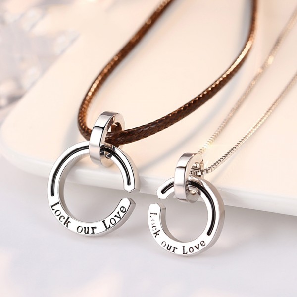 Silver Ladies Necklace Valentine'S Day Gift Trendy Women Necklace