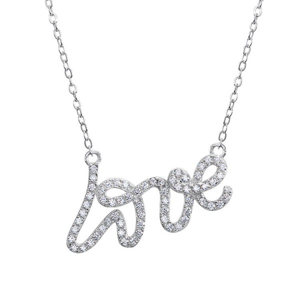 925 Silver Rhinestone Trendy Ladies' Necklace With Chain