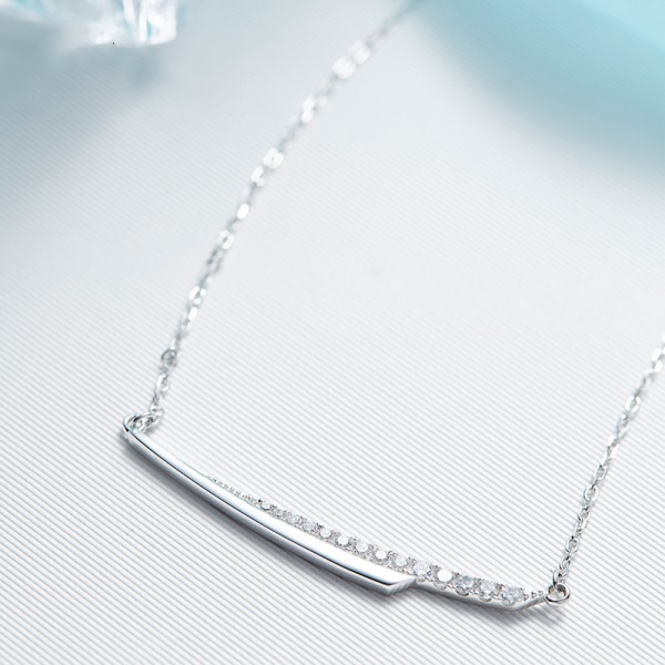 Fashion Silver Rhinestone Ladies' Necklace With Chain