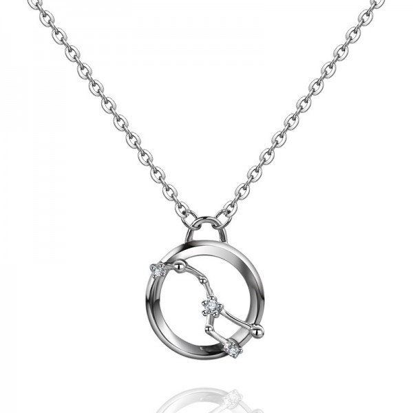 Lovely Silver Rhinestone Ladies' Necklace With Chain