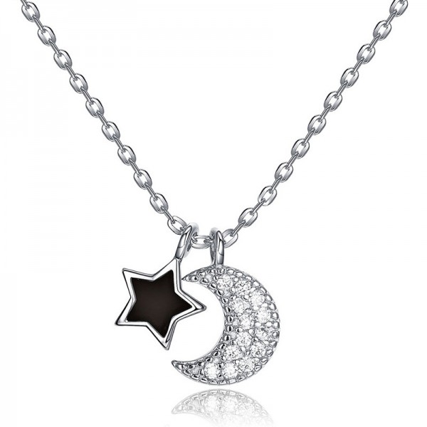 925 Silver 3A Zircon Ladies' Necklace With Chain Chic Women Necklace