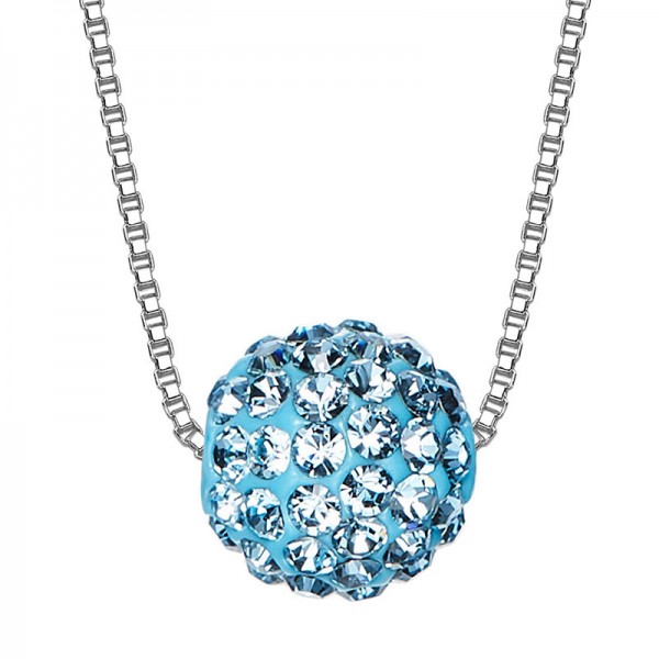 High-End S925 Sterling Silver Crystal Necklace