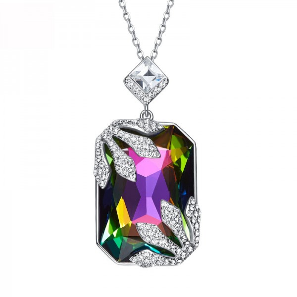 Elegant And Exquisite S925 Silver Crystal Necklace Pendant