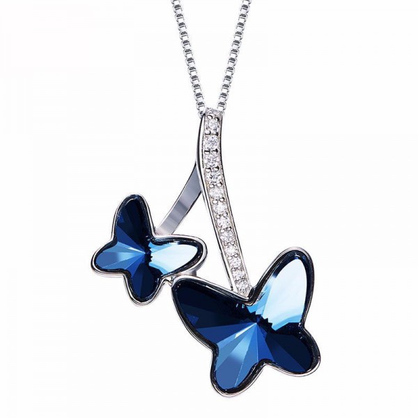 Butterfly Clavicle Chain S925 Sterling Silver Necklace