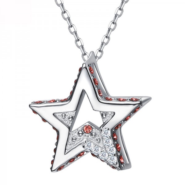 Simple S925 Sterling Silver Star Necklace